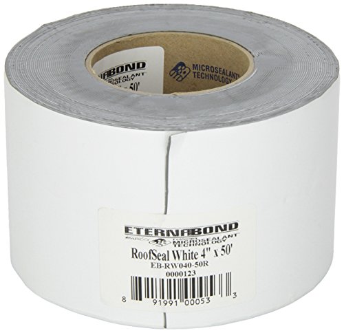 EternaBond RSW-4-50 RoofSeal Sealant Tape, White-4" x 50' + Heng's Rubber Roof Coating - 1 Gallon
