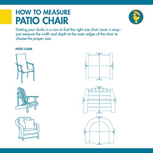 Duck Covers Ultimate Waterproof 27 Inch Patio Chair Cover, Outdoor Chair Covers, Mocha Cappuccino