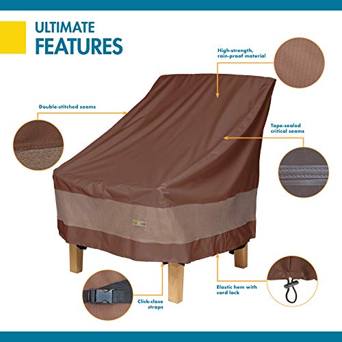 Duck Covers Ultimate Waterproof 27 Inch Patio Chair Cover, Outdoor Chair Covers, Mocha Cappuccino