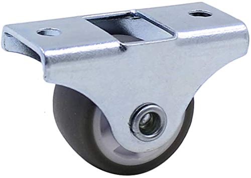 Luomorgo 8 Pack 1" Caster Wheels Rigid Fixed Non Swivel Casters with Metal Top Plate No Noise TPE Wheels for Furniture, 141 Total Capacity