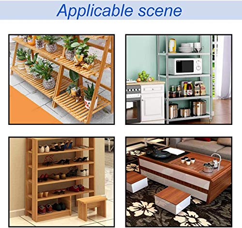 Luomorgo 8 Pack 1" Caster Wheels Rigid Fixed Non Swivel Casters with Metal Top Plate No Noise TPE Wheels for Furniture, 141 Total Capacity