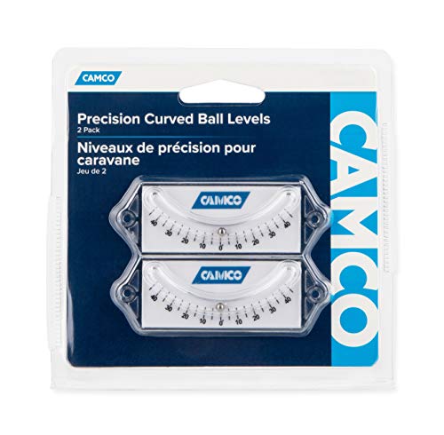Camco 25553 Precision Curved Ball Levels , white