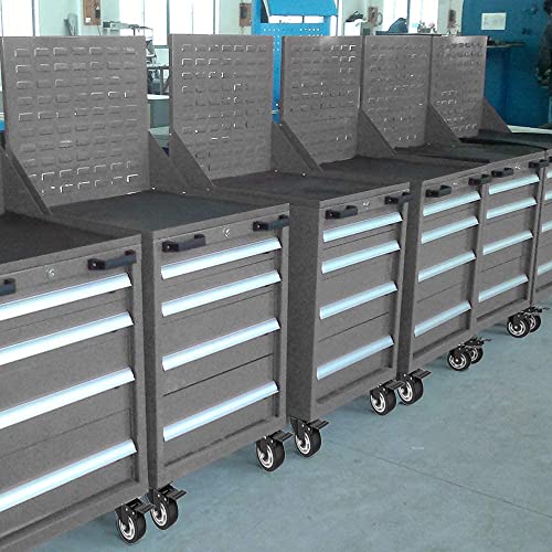 3" Swivel Caster Wheels with Safety Dual Locking and Polyurethane Foam No Noise Wheels, Heavy Duty - 250 Lbs Per Caster (Pack of 4)