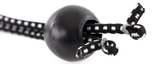 Kotap BB-9B Ball Bungee Cord, Heavy-Duty & Versatile, Indoor & Outdoor, Tarp Tie-Down, Organize & Secure, 9 Inch, Black, 25 Pack