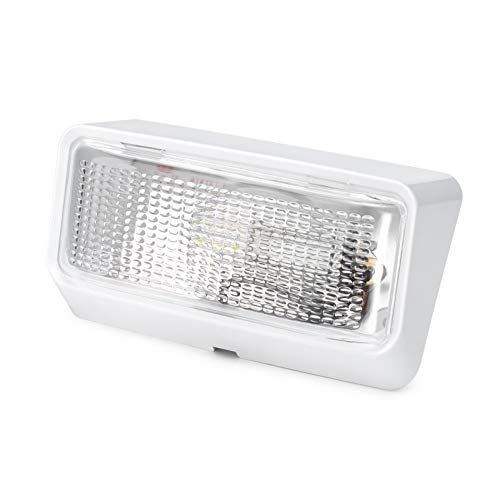Lumitronics RV 12V LED Outdoor Exterior Porch Light Utility Lighting Fixture - Clear & Amber Lenses Used for Camper Lights (White)