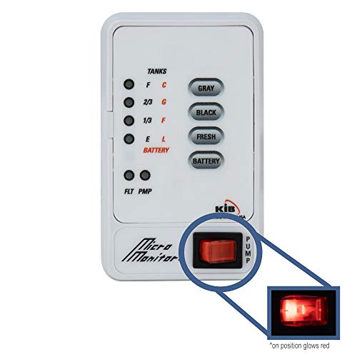 RecPro Tank Sensor Monitor Panel M21 | KIB Replacement | Panel Only | Level Sensor | Fresh Water or Holding Tank Level Sensor (White)