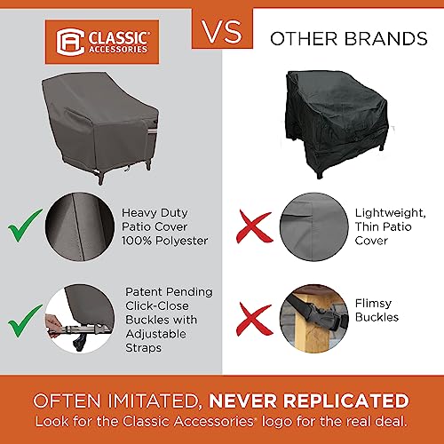 Classic Accessories Ravenna Water-Resistant 38 Inch Patio Lounge Chair Cover, 4 Pack, Chaise Lounge Covers Outdoor