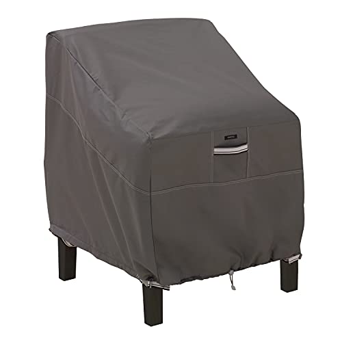 Classic Accessories Ravenna Water-Resistant 38 Inch Patio Lounge Chair Cover, Patio Furniture Covers Dark Taupe