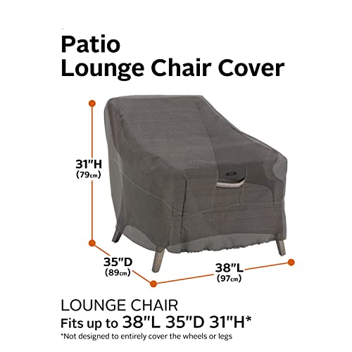 Classic Accessories Ravenna Water-Resistant 38 Inch Patio Lounge Chair Cover, 4 Pack, Chaise Lounge Covers Outdoor