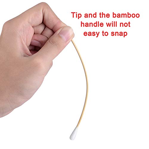 BOOSTEADY 6 Inch Cotton Gun Cleaning Swabs with Bamboo Handle in Storage Case（Choose Your Tip）