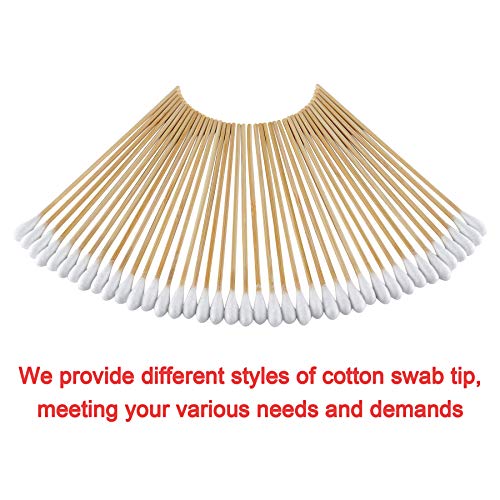 BOOSTEADY 6 Inch Cotton Gun Cleaning Swabs with Bamboo Handle in Storage Case（Choose Your Tip）