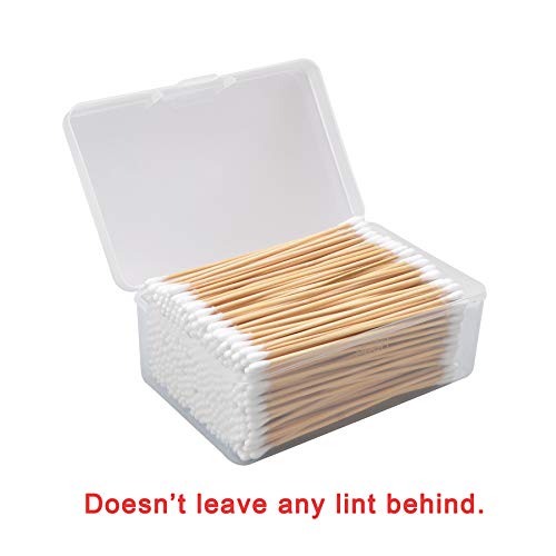 BOOSTEADY 6 Inch Cotton Gun Cleaning Swabs with Bamboo Handle in Storage Case（Choose Your Tip）