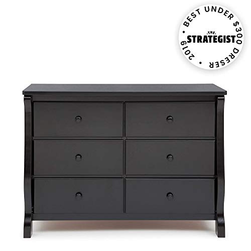 Delta Children Universal 6 Drawer Dresser, Greenguard Gold Certified, Black