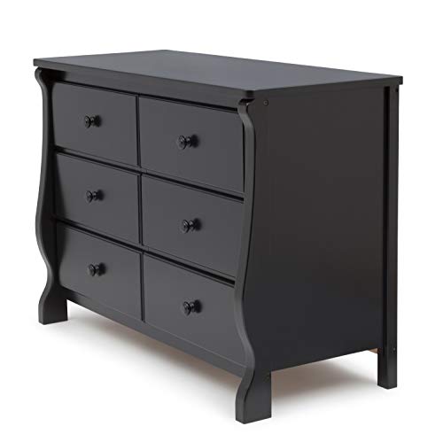 Delta Children Universal 6 Drawer Dresser, Greenguard Gold Certified, Black