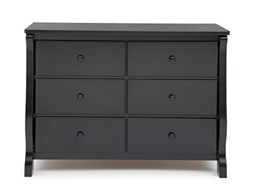 Delta Children Universal 6 Drawer Dresser, Greenguard Gold Certified, Black