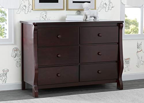 Delta Children Universal 6 Drawer Dresser, Espresso