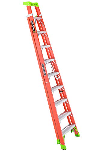 Louisville Ladder FXS1510 Cross Step/Shelf Ladder, 10-feet, Orange
