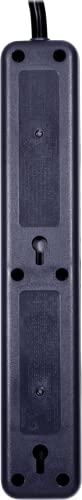GE Pro 6-Outlet Surge Protector, 8 Ft Extension Cord, 1560 Joules, Power Strip, Flat Plug, Integrated Circuit Breaker, Wall Mount, UL Listed, Black, 37052