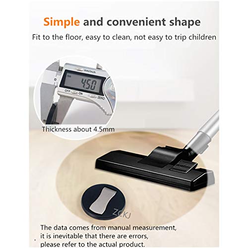 ZCKJ Door Stop with 3M Adhesive, Floor Mount Invisible Magnetic Door Stopper, Magnets Door Stops Wall Prop Hold Open Doorstop, Punch/no Punch, Used for Low Door Gap of 5-15mm, Black 2 Pack