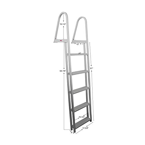 Extreme Max 3005.3383 Aluminum Pontoon/Dock Ladder - 5-Step