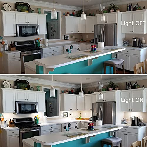 Litever Kitchen Under Cabinet LED Lighting Kits,3 PCS 1 Feet Super Bright LED Light Bars per Set, Daylight White 20W 1000 Lumen Dimmable Plug in for Kitchen Cabinets Counters Cases 5000K (3 Bars Kit)