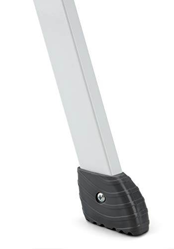 Rubbermaid RM-3W-2W Steel Frame 3 Folding Stool with Hand Grip and Plastic Steps, 250-Pound Capacity, White Finish