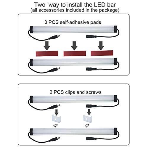 Litever Kitchen Under Cabinet LED Lighting Kit Plug-in, Super Bright, 6 PCS 12 Inches Light Bars, Daylight White, 31W 2000 Lumen, Perfect for Kitchen Cabinet Counter Shelf-(6 Bars Kit-5000K)