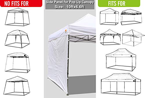 ABCCANOPY Instant Canopy SunWall 10x10 FT, 1 Pack Sidewall Only, Gray