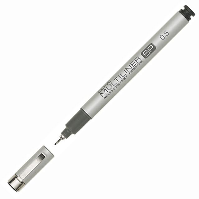 Copic Sketch Alcohol Marker 5 Colors + Multiliner SP Set, Sketching Grays