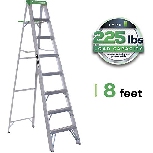 Louisville Ladder AS4008 AS4000 Ladder, 8 Feet, Aluminum