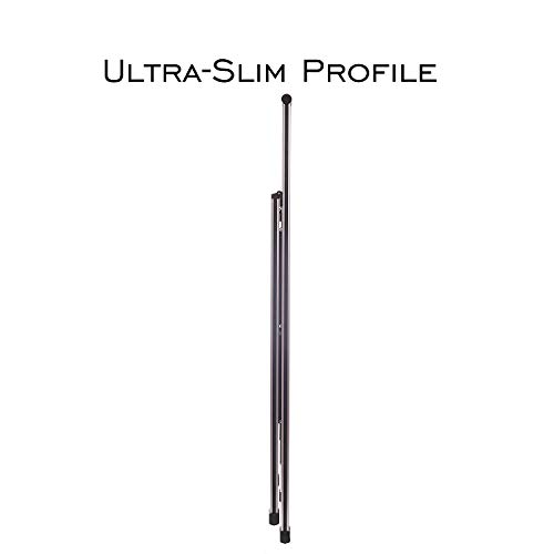 Step Ladder 3 Step Folding, Decorative - Beautiful Mahogany & Silver Aluminum, Ultra Slim Profile, Anti Slip Steps, Sturdy-Portable for Home, Office, Kitchen, Photography Use,by SORFEY