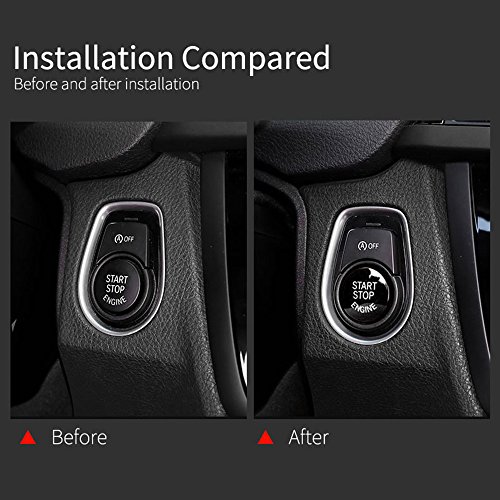 Arotom Black Car Engine Start Stop Switch Button Replace Cover For E Chassis BMW E60 E70 E71 E90 E92 (E Chassis (Black))