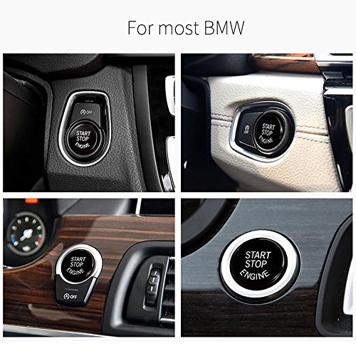 Arotom Black Car Engine Start Stop Switch Button Replace Cover For E Chassis BMW E60 E70 E71 E90 E92 (E Chassis (Black))