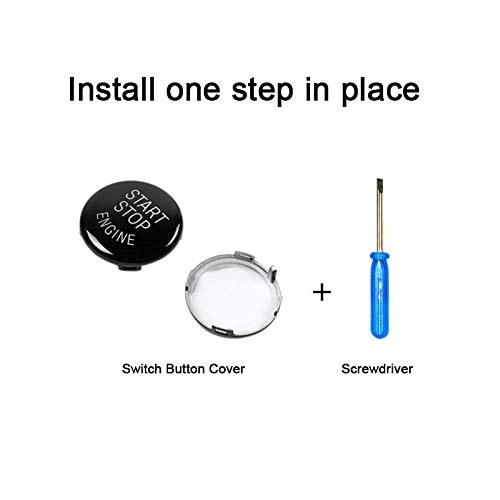 Arotom Black Car Engine Start Stop Switch Button Replace Cover For E Chassis BMW E60 E70 E71 E90 E92 (E Chassis (Black))