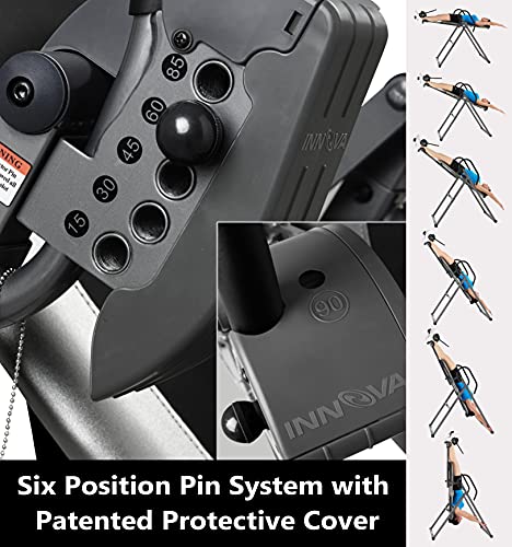 INNOVA HEALTH AND FITNESS ITX9688 Heavy Duty Inversion Table, Extended Ankle Holding System, 300 lb Weight Capacity
