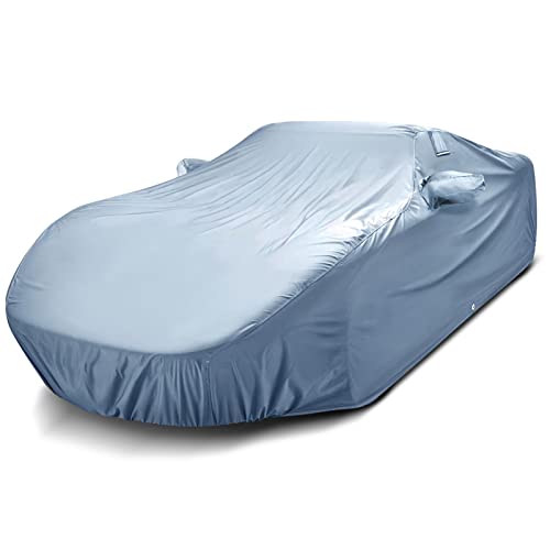 iCarCover 30-Layer Premium Sedan Car Cover Waterproof All-Weather | Rain Snow UV Sun Hail Protector for Automobiles | Automotive Accessories | Full Exterior Indoor Outdoor Car Cover Fit (203"-207" L)