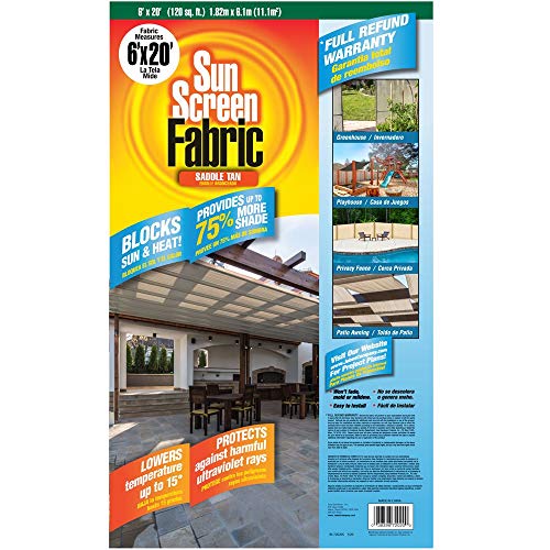 Easy Gardener 72020 Sun Screen Fabric, 6ft X 20ft, 6 by 20'