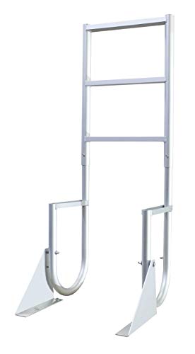 Extreme Max 3005.3470 Heavy-Duty Aluminum Flip-Up Dock Ladder with Comfort Use Round Tube Frame and 21" Wide Steps - 3-Step, 300 lbs. Weight Capacity