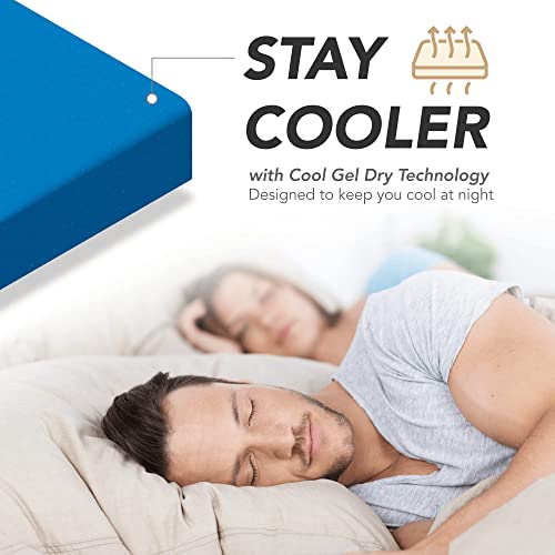 DynastyMattress 10-Inch CoolBreeze Gel Memory Foam Mattress for RV, Camper, Trailer-Short King RV Size