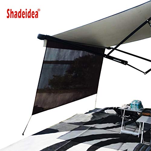 RV Sun Shade Screen for Awning - 6' X 8' 5'' Brown Mesh Sunshade Motorhome Camping Trailer UV Sunblocker Canopy Sunscreen - Shadeidea Offer 3 Years Warranty