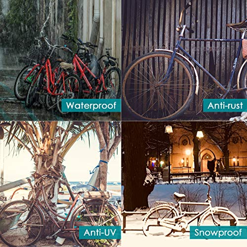 Favoto Bike Cover Waterproof Outdoor Bicycle Cover Thicken Oxford 29 Inch Windproof Snow Rustproof with Lock Hole Storage Bag for Mountain Road Bike City Bike Beach Cruiser Bike, Silver