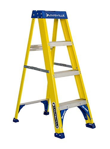 Louisville Ladder FS2004 Fiberglass Step Ladder, 4-Feet/250lb