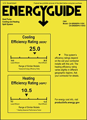 Cooper & Hunter 9,000 BTU, 115V, 25 SEER, Mini Split AC/Heating system Sophia Series with 16ft Installation Kit