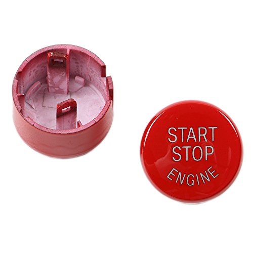 Arotom Red Car Engine Start Stop Switch Button with OFF Cover For BMW F Chassis 1 2 3 4 5 6 7 Series X1 X3 X4 X5 X6 F20 F21 F22 F30 F10 F11 F12 F01 F48 F25 F15 F16 G30 (F Chassis with OFF (Red))