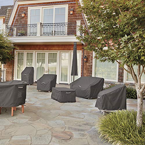 Classic Accessories Ravenna Water-Resistant 104 Inch Patio Left Facing Sectional Lounge Set Cover, Patio Furniture Covers, Dark Taupe