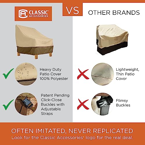 Classic Accessories 56-304-051501-EC Veranda V-Shaped Sectional Sofa Cover, X-Large, Pebble-Earth-Bark, Patio Furniture Covers