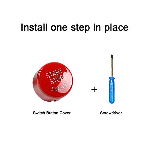 Arotom Red Car Engine Start Stop Switch Button with OFF Cover For BMW F Chassis 1 2 3 4 5 6 7 Series X1 X3 X4 X5 X6 F20 F21 F22 F30 F10 F11 F12 F01 F48 F25 F15 F16 G30 (F Chassis with OFF (Red))