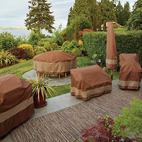 Duck Covers Ultimate Waterproof 104 IN. W X 40 IN. D X 35 IN. H Inch Patio Sofa Cover, Patio Furniture Covers, Mocha Cappuccino