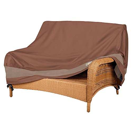 Duck Covers Ultimate Waterproof 58 Inch Deep Loveseat Cover, Patio Furniture Covers, Mocha Cappuccino