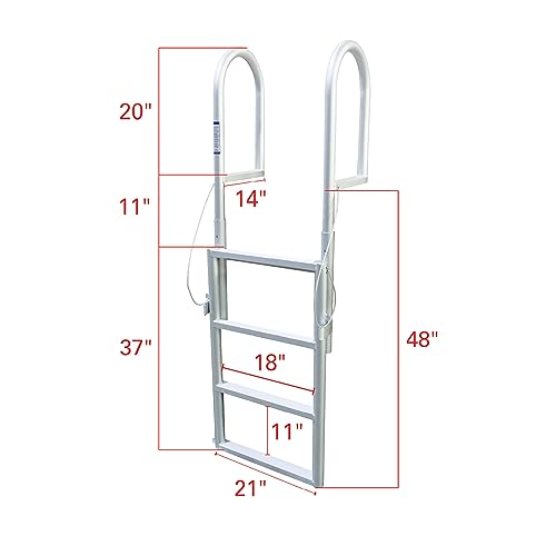 Extreme Max 3005.3461 Sliding Dock Ladder - 4-Step